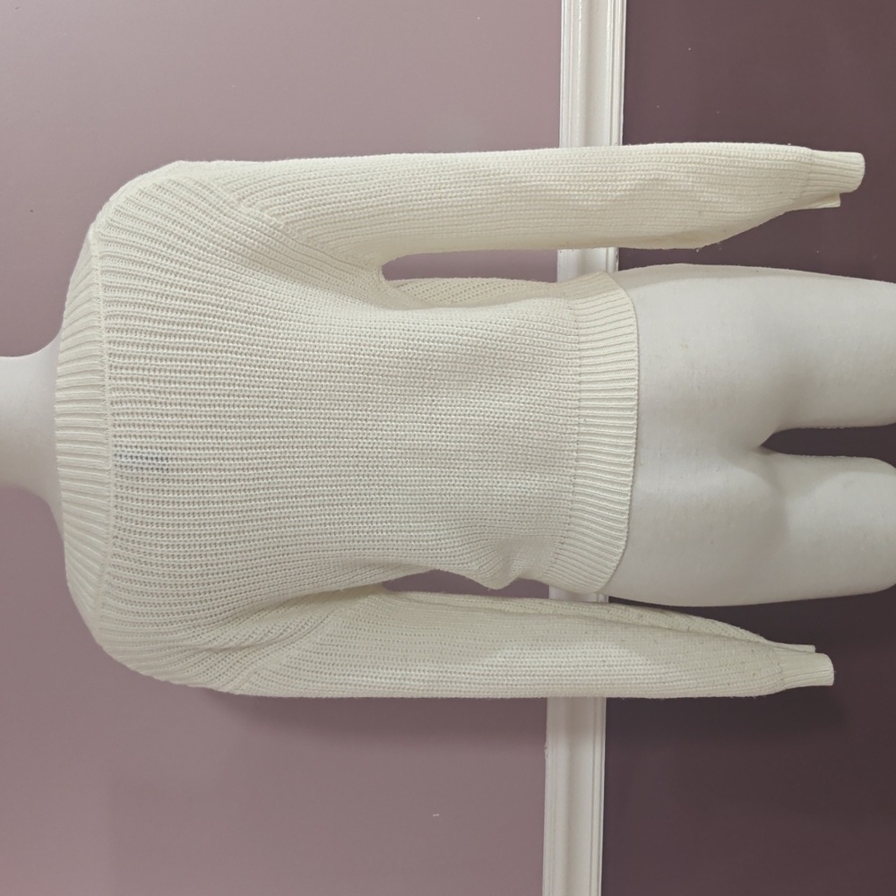 H&M Divided Cream Ribbed Sweater - Picture 2 of 4